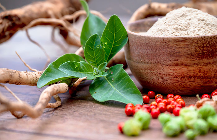 Ashwagandha,Roots,And,Powder,Known,As,Withania,Somnifera,In,White